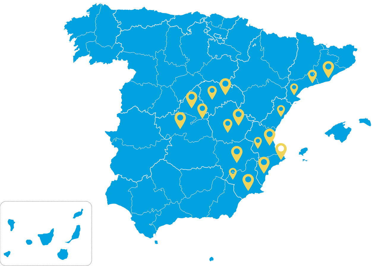 Mapa de cobertura de REVISOTUCOCHE en España